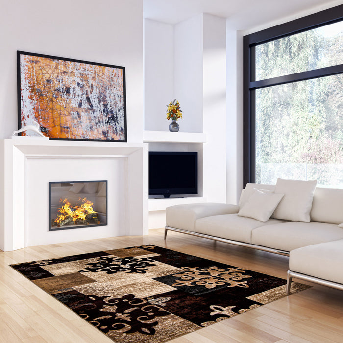 Carpette Neda bourgogne - 6 pi 7 po x 9 pi 6 po