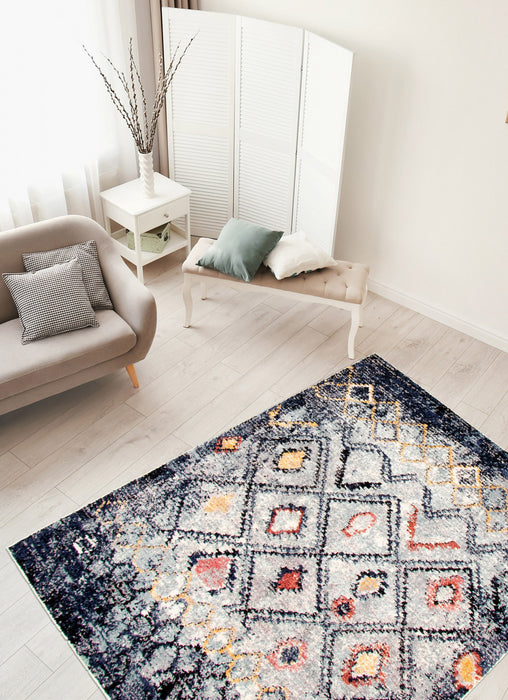 Carpette Makondo Classic bleu - 5 pi 3 pox 7 pi 3 po