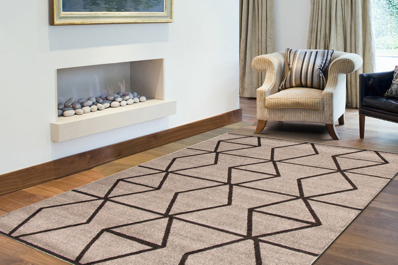 Carpette Anandi gris-brune - 7 pi 10 pox 10 pi 2 po