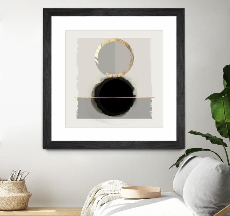 Œuvre d’art murale encadrée noire et mate « Dream Life Inspired I » 36 x 36