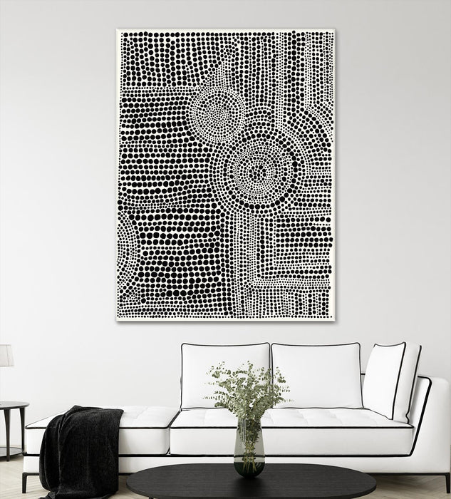 Œuvre d’art murale Giant Art « Clustered Dots A » 72 x 54