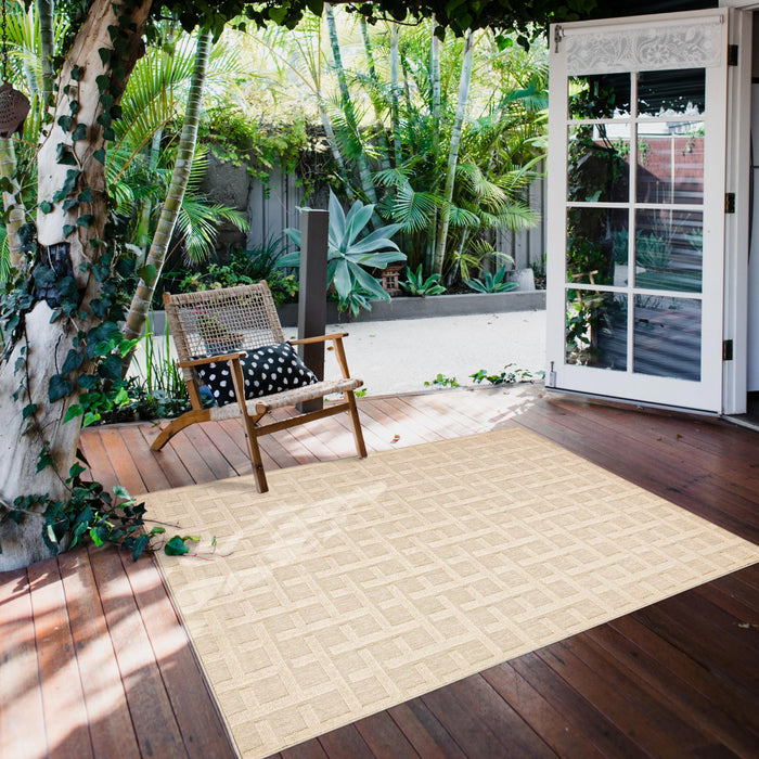 Carpette Brangane ivoire 5 pi 3 po x 7 pi 7 po