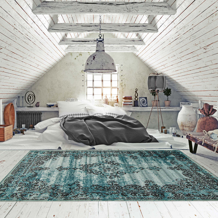 Carpette Libba verte 5 pi 3 po x 7 pi 7 po