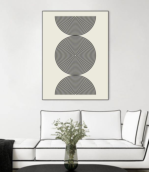 Œuvre d’art murale sur toile encadrée noire « Simplicity Ii » 18 x 24