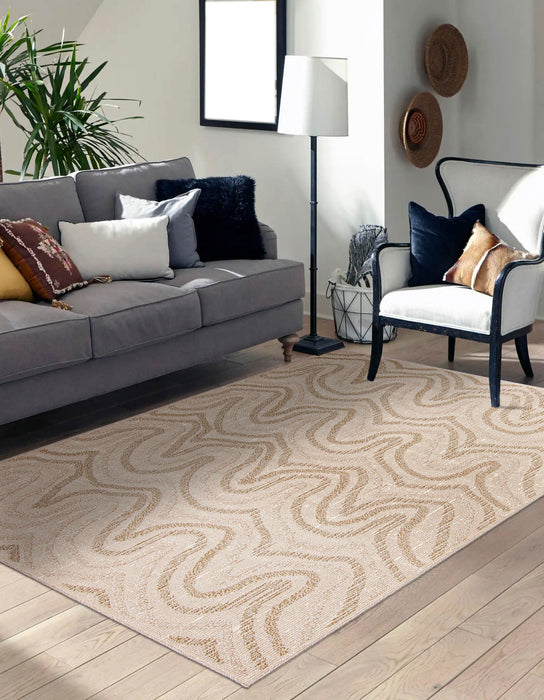 Carpette Elissa beige - 6 pi 7 po x 9 pi 6 po