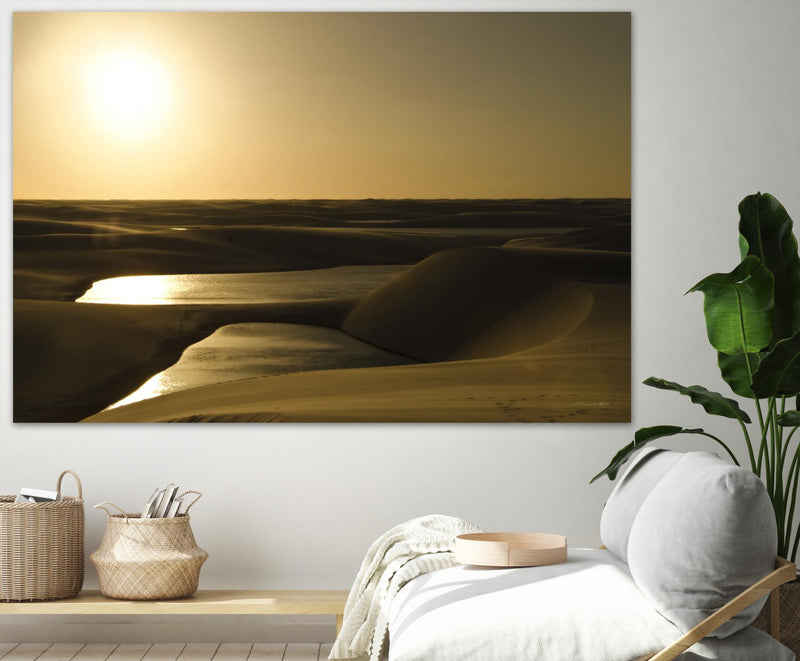 Œuvre d’art murale Giant Art « Golden Sunset » 72 x 48