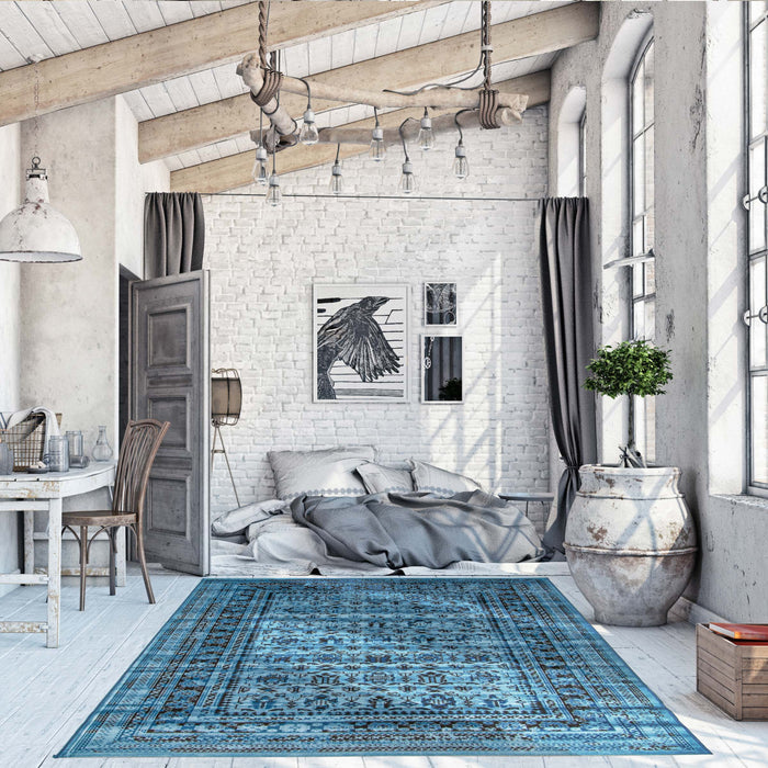 Carpette Awena bleue 3 pi 11 po x 5 pi 7 po
