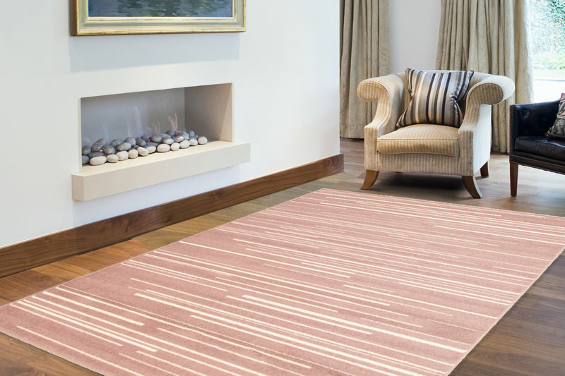 Carpette Faith rose-crème - 5 pi 3 pox 7 pi 3 po