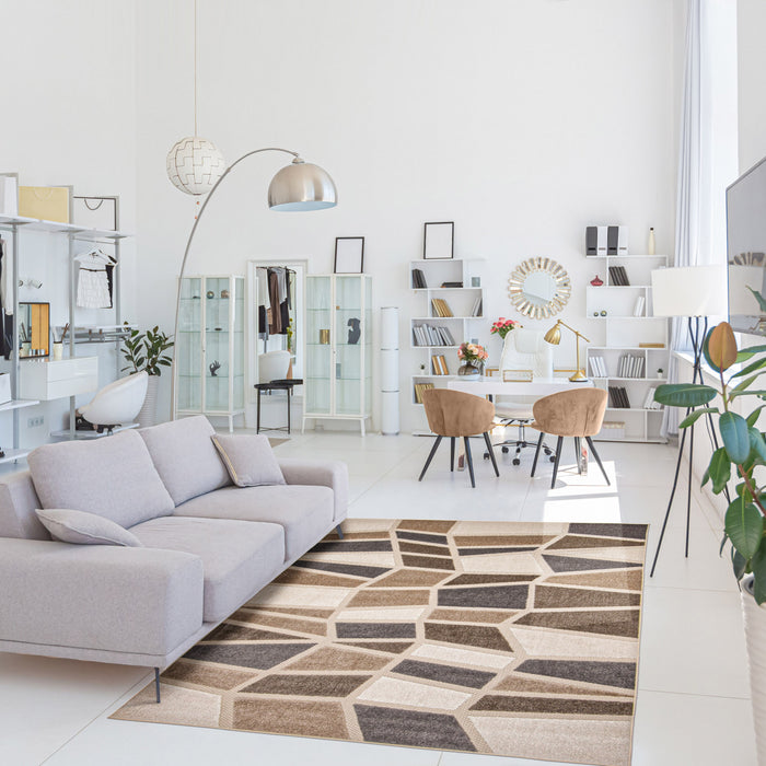 Carpette Celestina ivoire - 6 pi 7 po x 9 pi 6 po