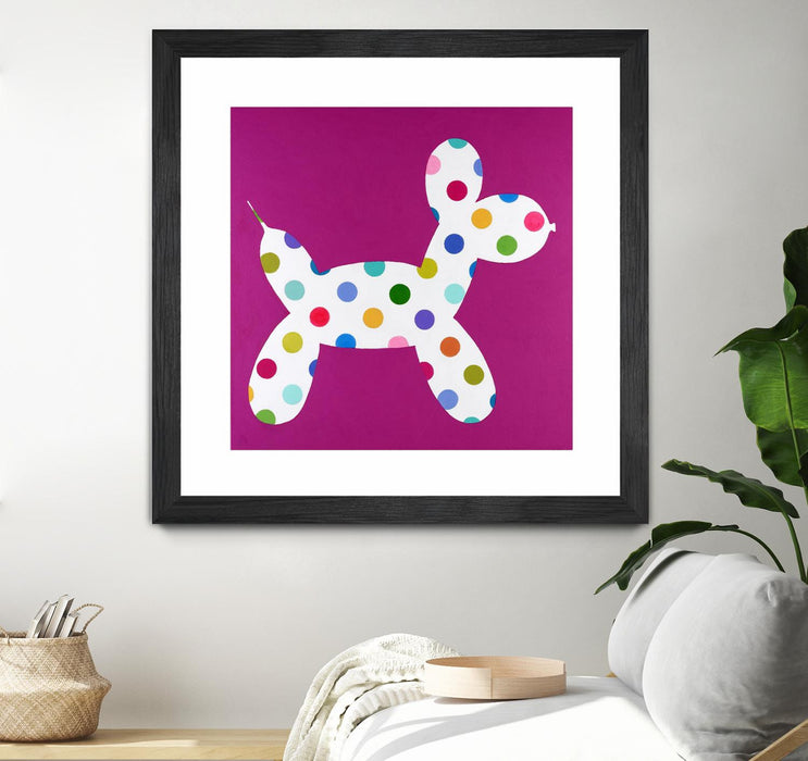 Œuvre d’art murale encadrée noire et mate « Dottie » 30 x 30