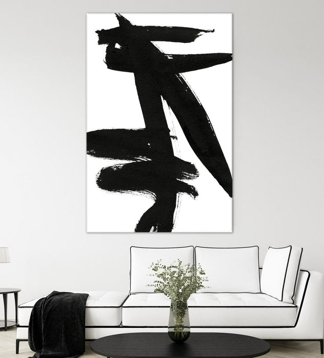 Œuvre d’art murale Giant Art « Composition In Black And White 9 » 72 x 48