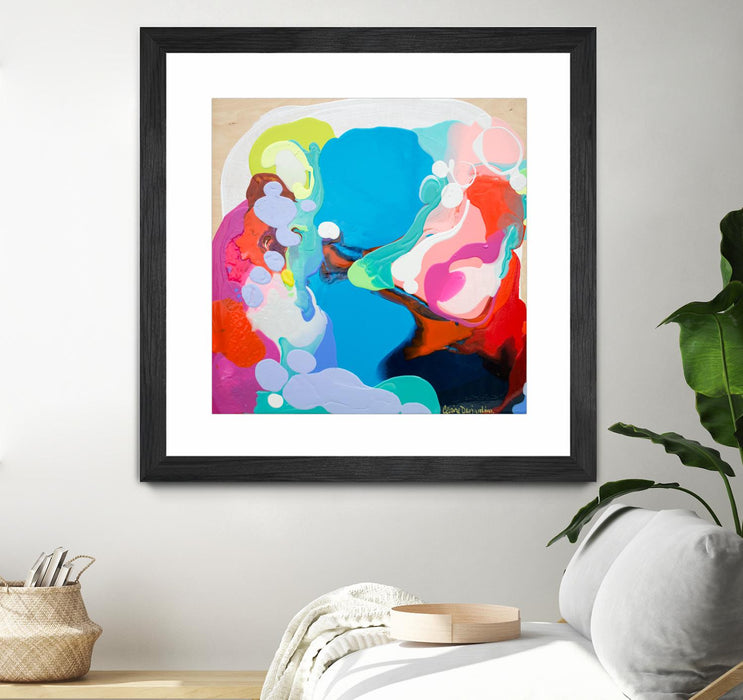 Œuvre d’art murale encadrée noire et mate « Traveling Back In Time » 36 x 36