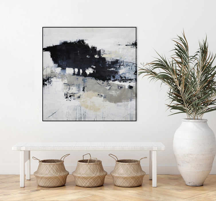 Œuvre d'art murale sur toile encadrée noire « Big Bonanza » 20 x 20
