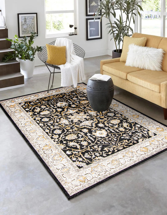 Carpette Legacy noire lavable à la machine - 3 pi 0 po x 5 pi 0 po