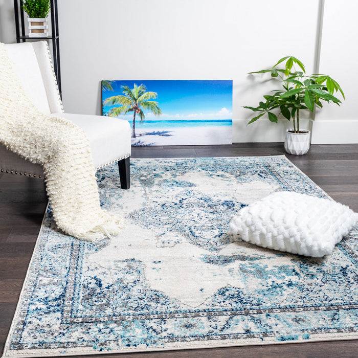Carpette Roma Diamond bleue 4 x 6
