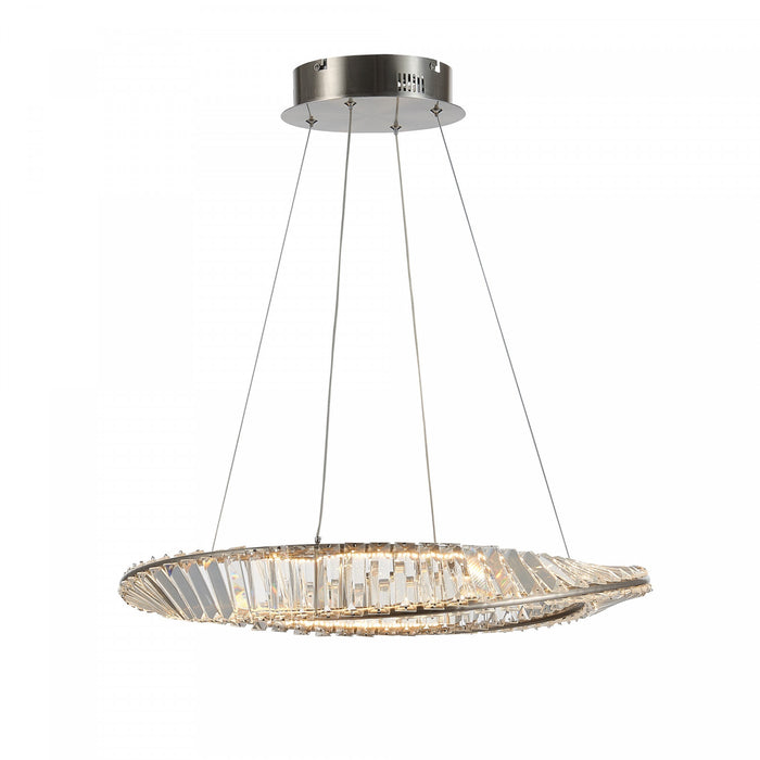 Luminaire suspendu Stella nickel satiné à DEL de 25 W