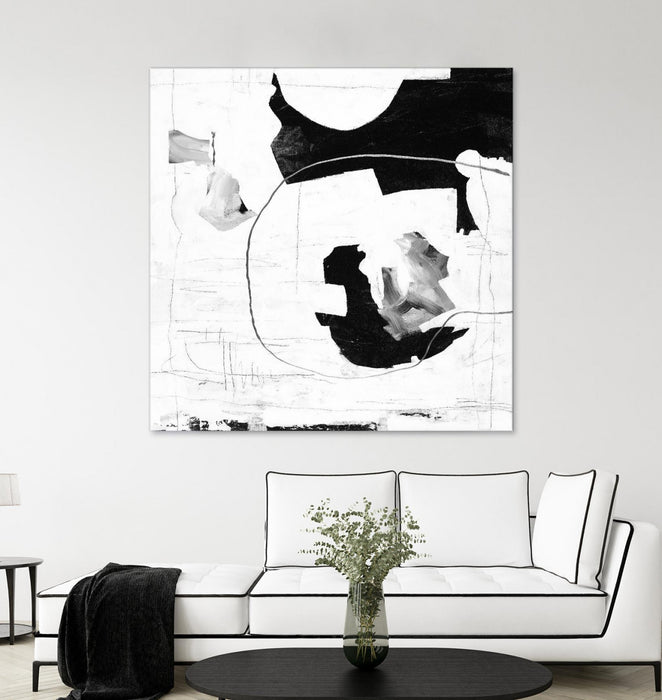 Œuvre d’art murale Giant Art « Traces Of Silver Iii » 72 x 72