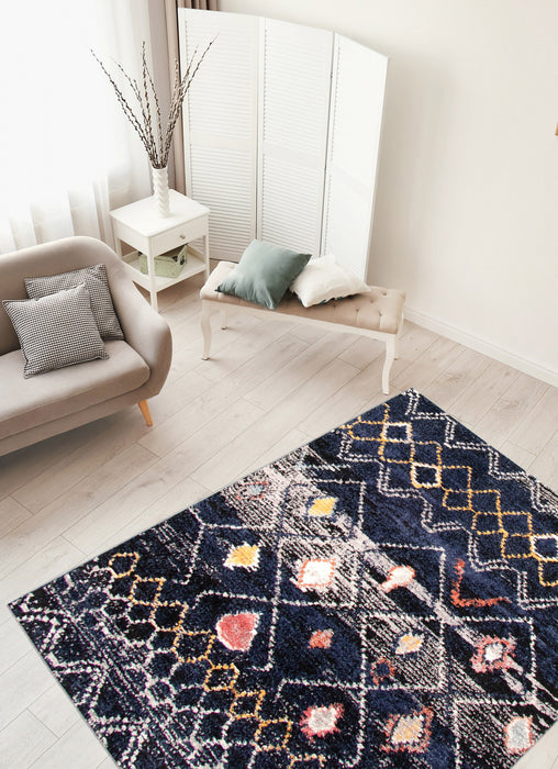 Carpette Makondo Classic bleu marin - 8 pi 0 pox 10 pi 0 po