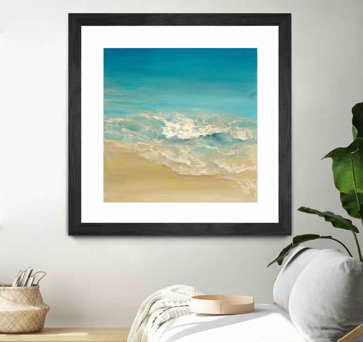 Œuvre d’art murale encadrée noire et mate « Coastal Viewpoint Ii » 30 x 30