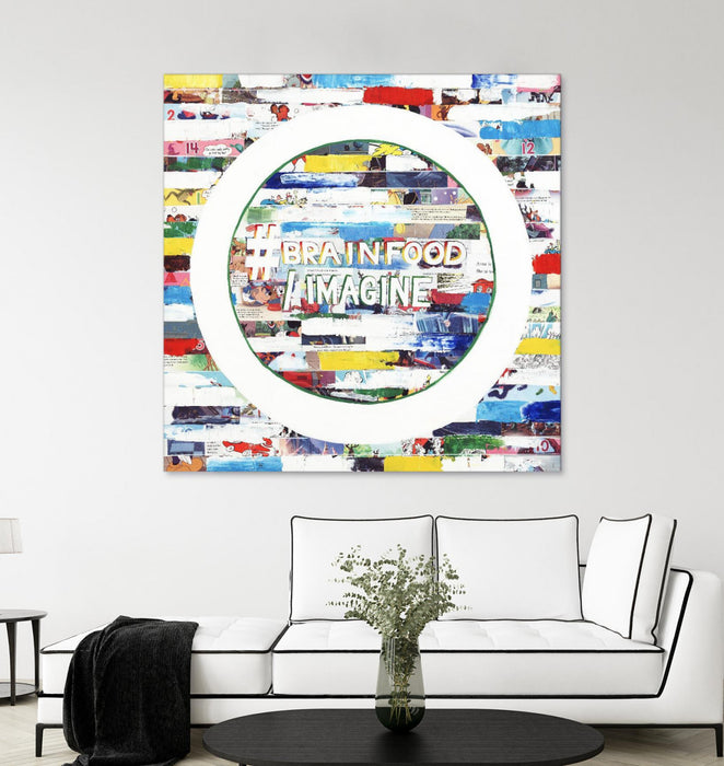Œuvre d’art murale Giant Art « Smoke Circus Iv » 54 x 54