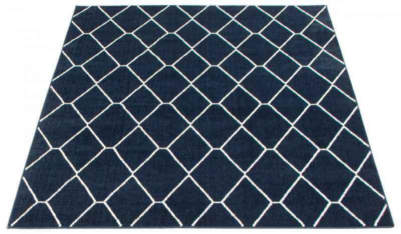 Carpette August bleu marineblanc 7 pi 10 po x 10 pi 2 po