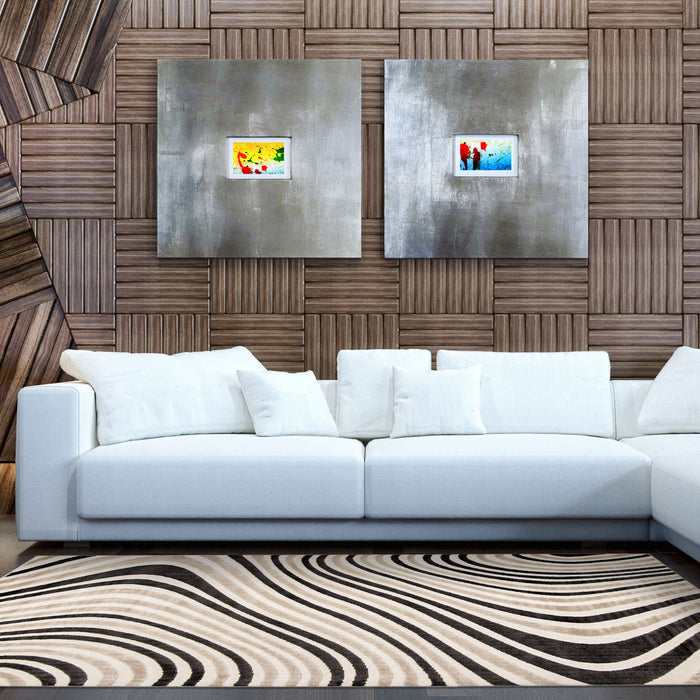 Carpette Nikkos taupe 6 pi 7 po x 9 pi 6 po