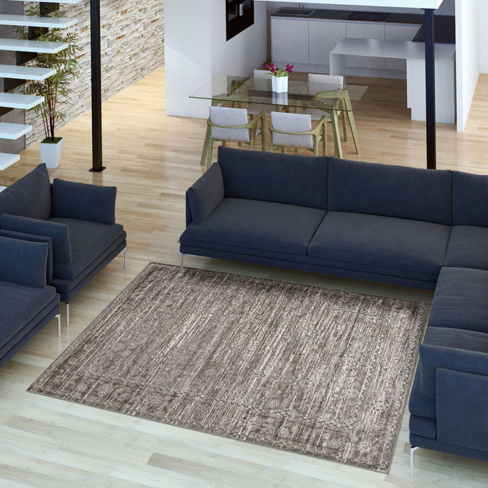 Carpette Shaleigh grise 6 pi 7 po x 9 pi 6 po