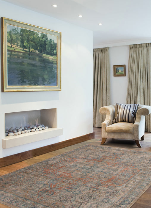 Carpette Baina Heriz beige - 5 pi 3 pox 6 pi 7 po