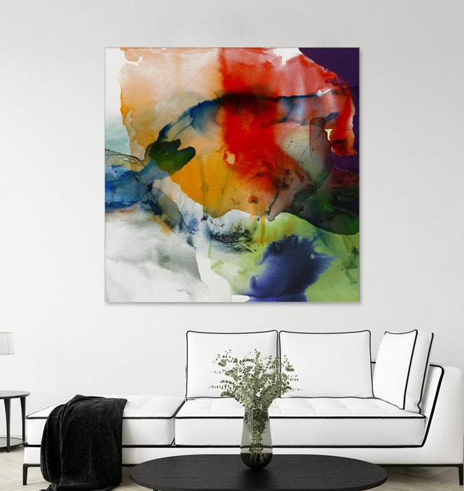 Œuvre d’art murale Giant Art « Vibrant Terrain I » 72 x 72