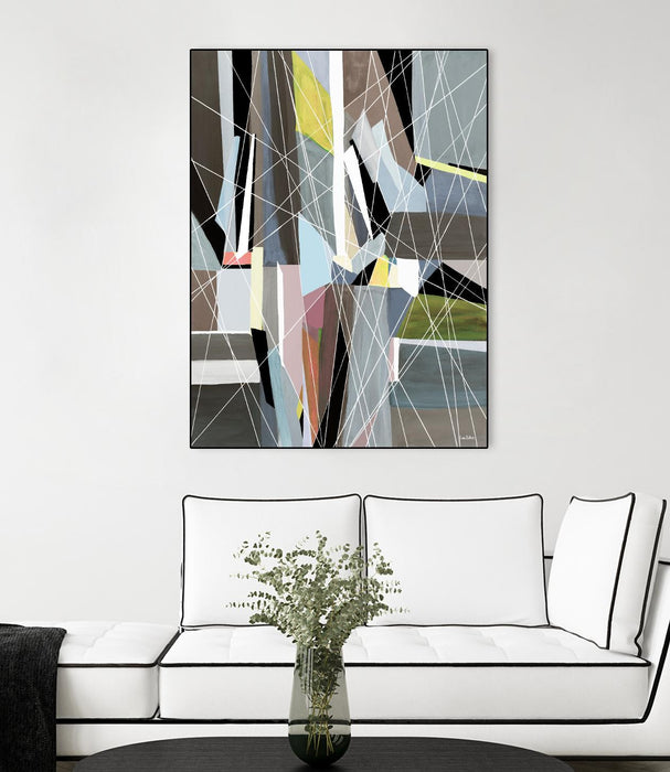 Œuvre d’art murale sur toile encadrée noire « Oceanrain » 18 x 24