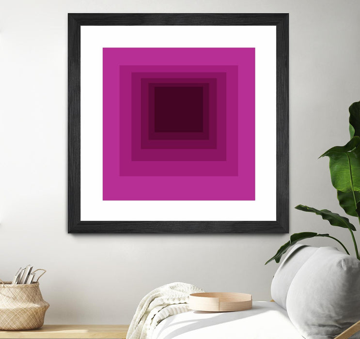 Œuvre d’art murale encadrée noire et mate « After Josef G » 30 x 30