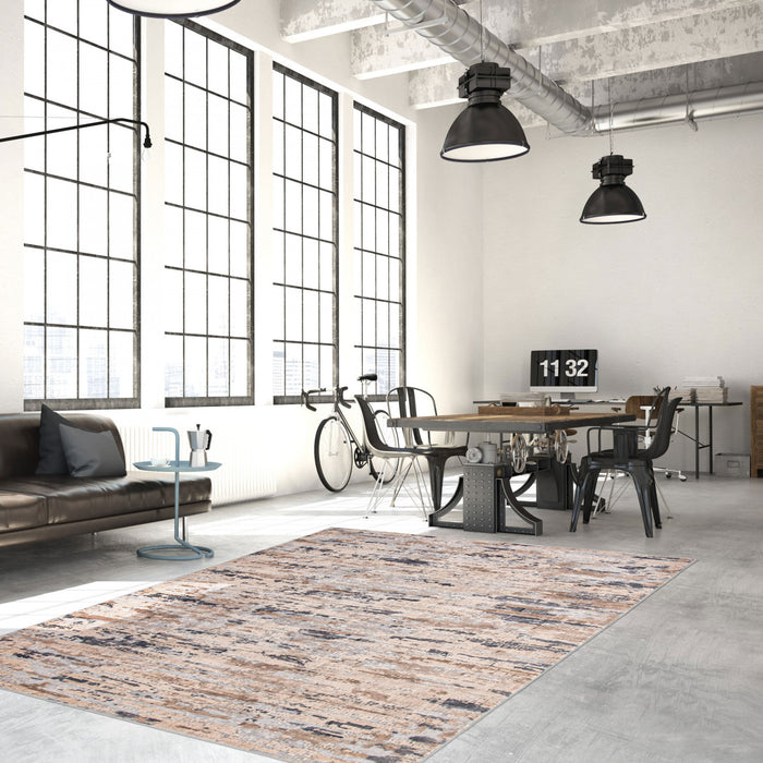 Carpette Hanifah grise 6 pi 7 po x 9 pi 6 po