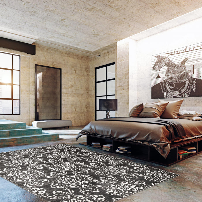 Carpette Caledonia grise 4 pi 7 po x 6 pi 7 po