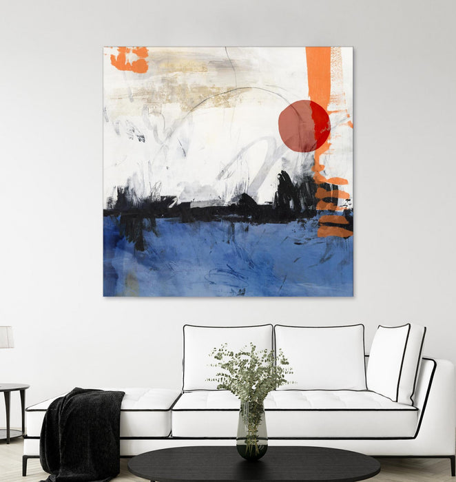 Œuvre d’art murale Giant Art « Midnight Rise I » 72 x 72