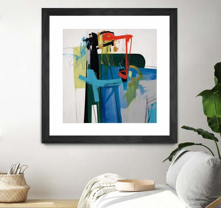 Œuvre d’art murale encadrée noire et mate « Return The Fork » 36 x 36