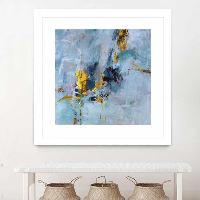 Œuvre d’art murale encadrée blanche et mate « Prize Of The Day » 36 x 36