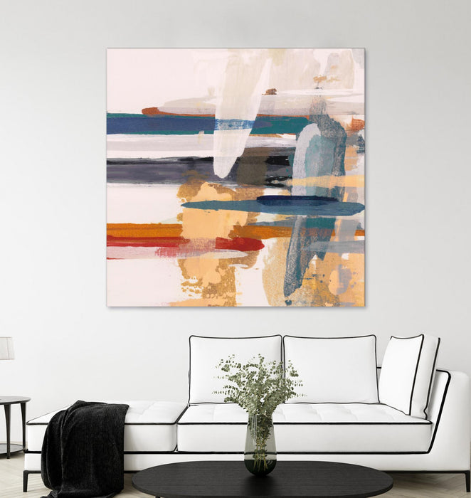 Œuvre d’art murale Giant Art « Horizon V4 » 54 x 54