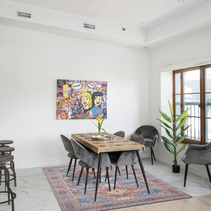 Carpette Samia bleu clair 5 pi 3 po x 8 pi 0 po