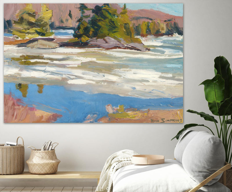 Œuvre d’art murale Giant Art « Little Running River » 72 x 48