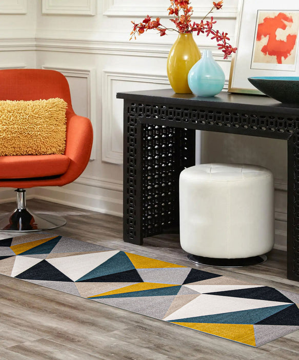 Carpette Gemma multicolore lavable à la machine - 2 pi 6 po x 8 pi 0 po