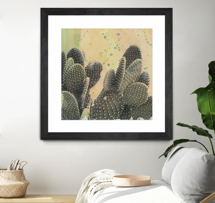 Œuvre d’art murale encadrée noire et mate « Desert Dreams Ii » 36 x 36
