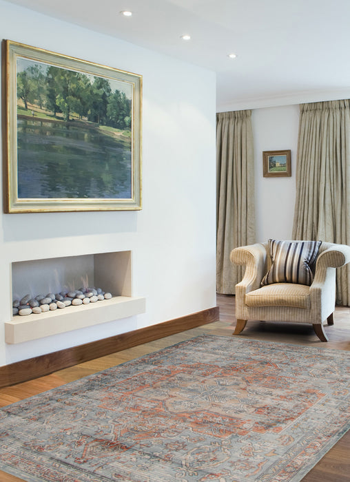 Carpette Baina Heriz bleu - 5 pi 3 pox 6 pi 7 po