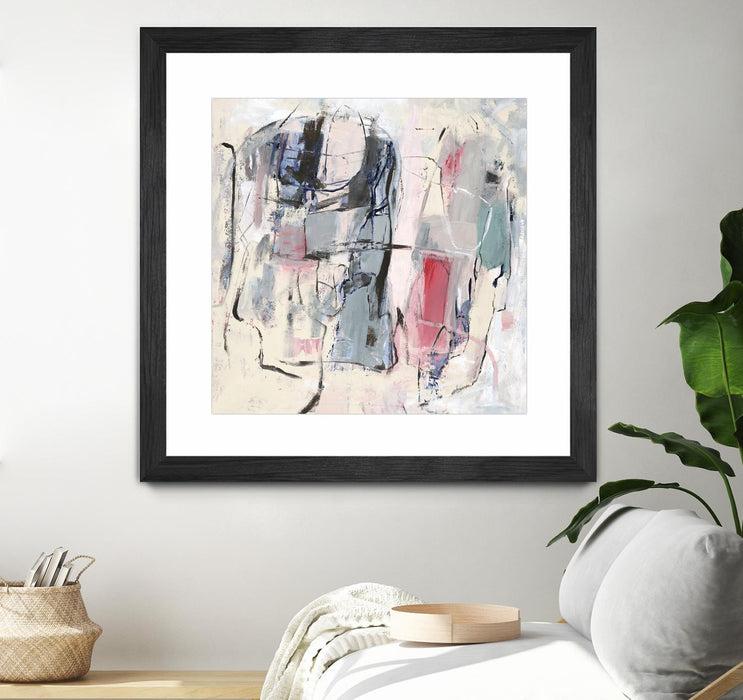 Œuvre d’art murale encadrée noire et mate « Palpitation Monitor » 36 x 36