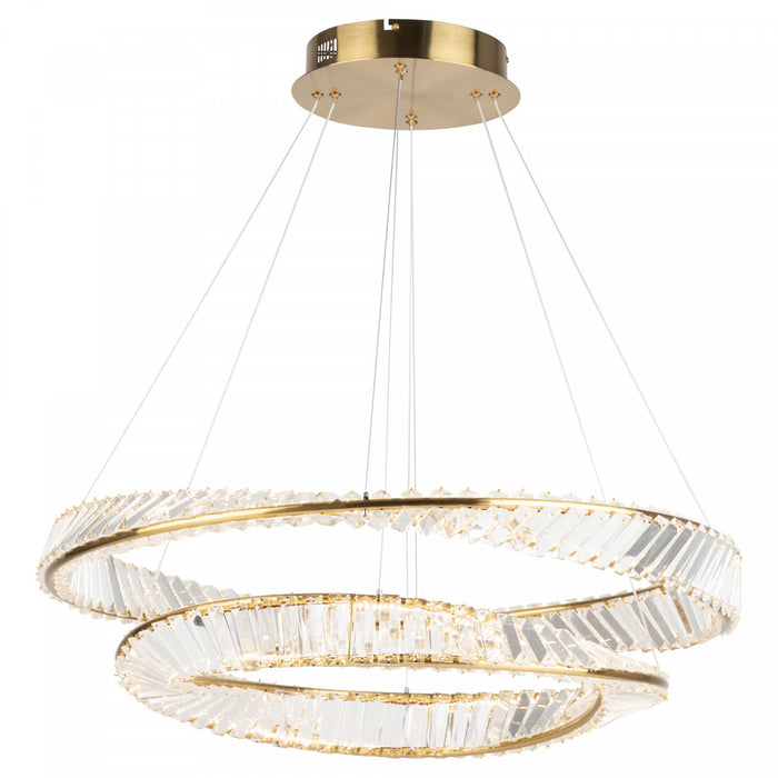 Lustre Stella laiton brossé à DEL de 65 W