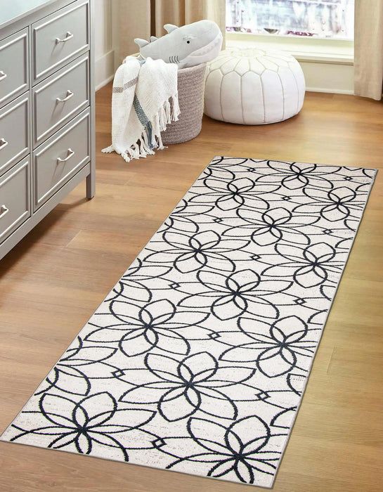 Carpette Terali ivoire lavable à la machine - 2 pi 6 po x 8 pi 0 po
