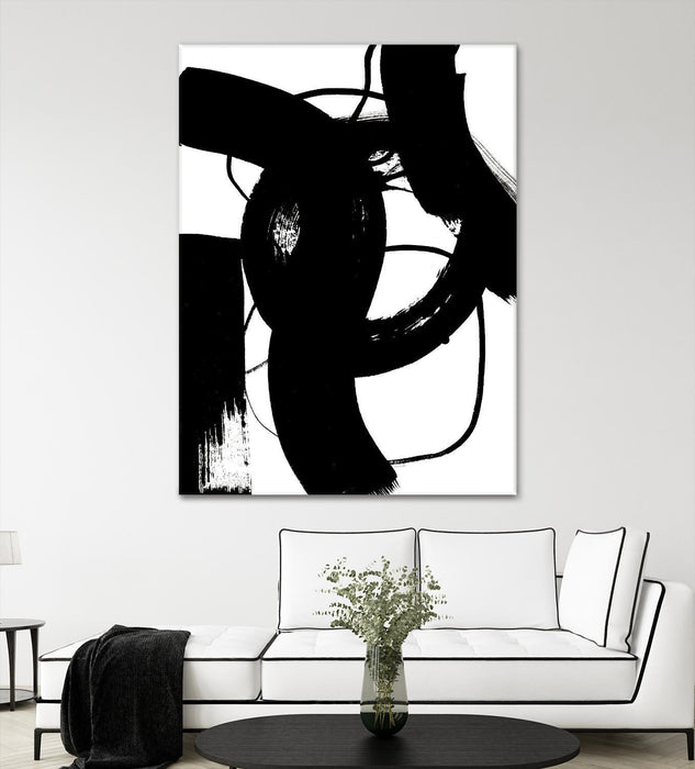 Œuvre d’art murale Giant Art « Blackthoroughfares Ii » 72 x 54