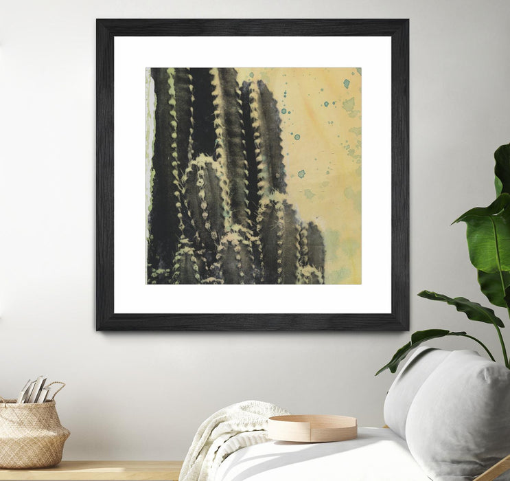 Œuvre d’art murale encadrée noire et mate « Desert Dreams Iv » 36 x 36