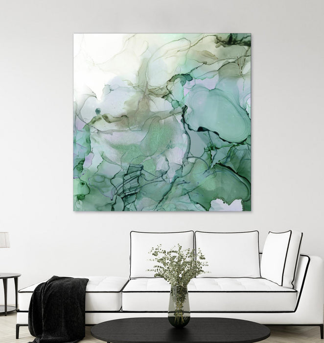 Œuvre d’art murale Giant Art « Emerald Cavern I » 54 x 54