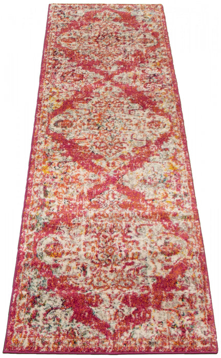 Carpette Raina Vintage rose-rouge - 2 pi 7 pox 10 pi 0 po