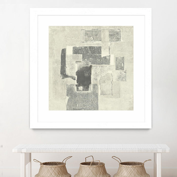 Œuvre d’art murale encadrée blanche et mate « Camera Obscura » 30 x 30